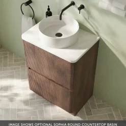 Drench Origin 600mm Fluted Floorstanding Vanity Unit & Countertop
