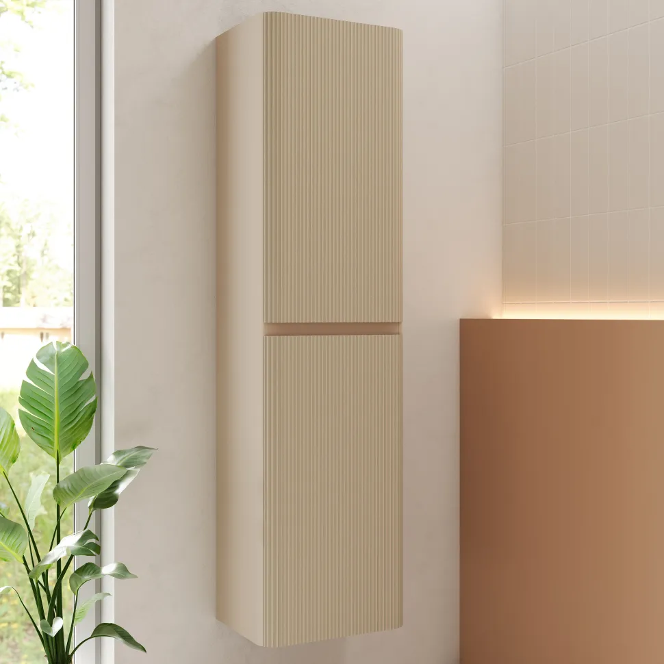 Drench Origin 1500mm Fluted Tall Wall Mounted Cabinet