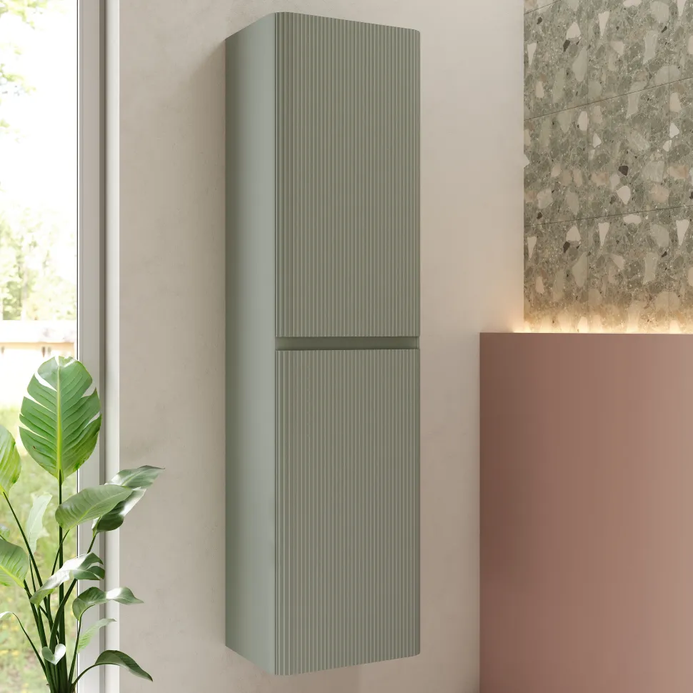 Drench Origin 1500mm Fluted Tall Wall Mounted Cabinet