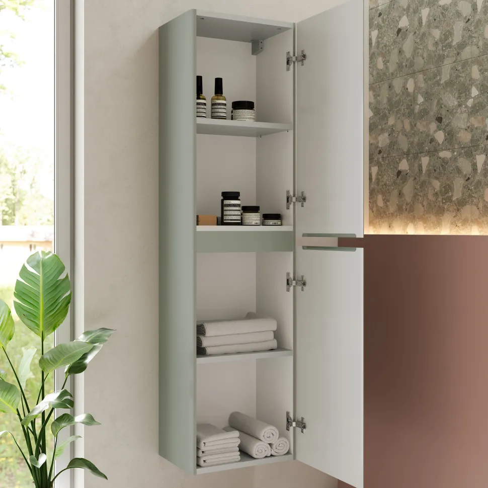 Drench Origin 1500mm Fluted Tall Wall Mounted Cabinet