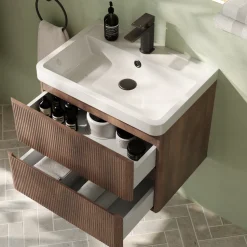 Drench Origin 600mm Fluted Wall Mounted Vanity Unit & Basin