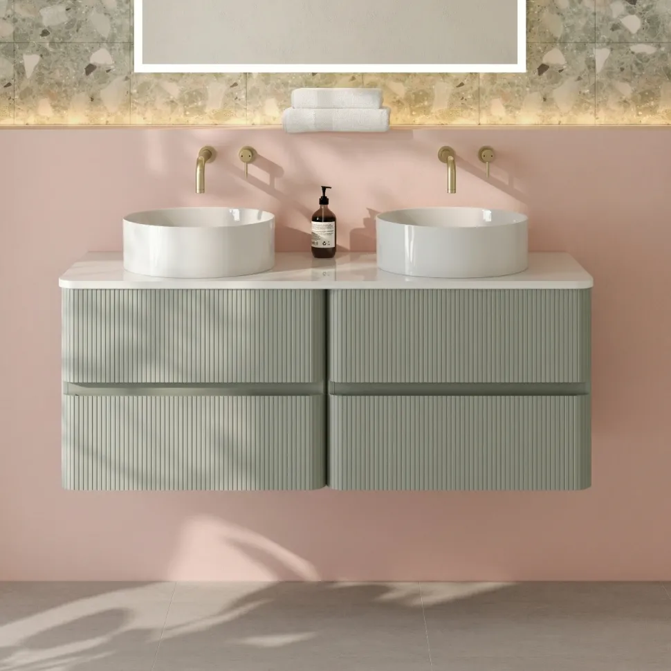 Drench Origin 1200mm Fluted Wall Mounted Vanity Unit & Countertop