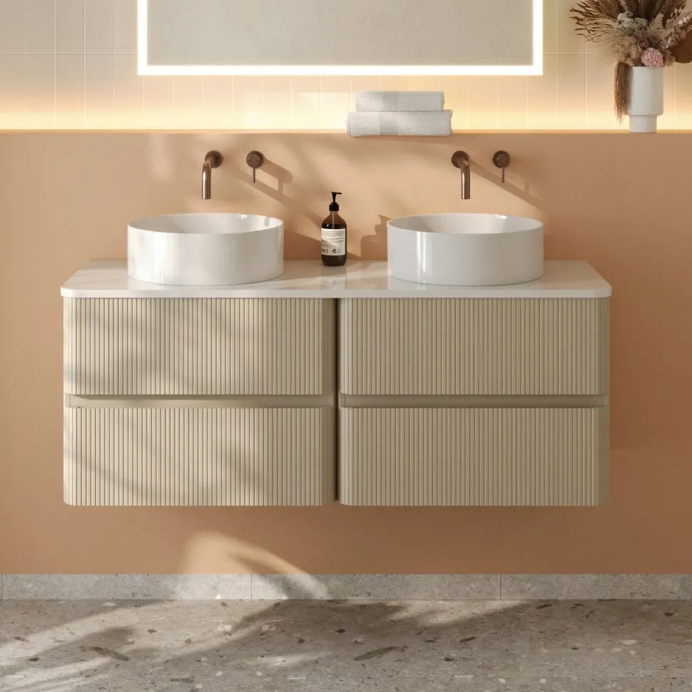 Drench Origin 1200mm Fluted Wall Mounted Vanity Unit & Countertop