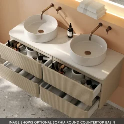 Drench Origin 1200mm Fluted Wall Mounted Vanity Unit & Countertop