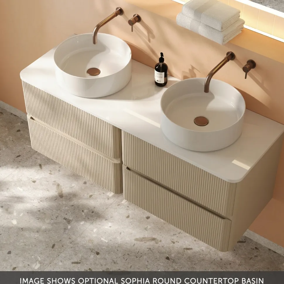 Drench Origin 1200mm Fluted Wall Mounted Vanity Unit & Countertop