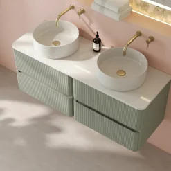 Drench Origin 1200mm Fluted Wall Mounted Vanity Unit & Countertop