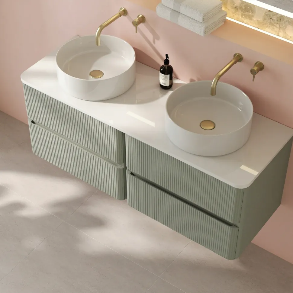 Drench Origin 1200mm Fluted Wall Mounted Vanity Unit & Countertop