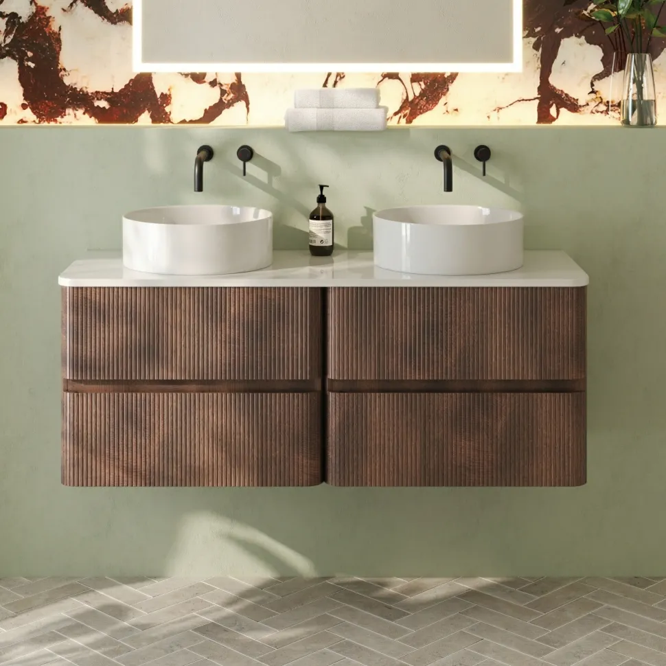 Drench Origin 1200mm Fluted Wall Mounted Vanity Unit & Countertop