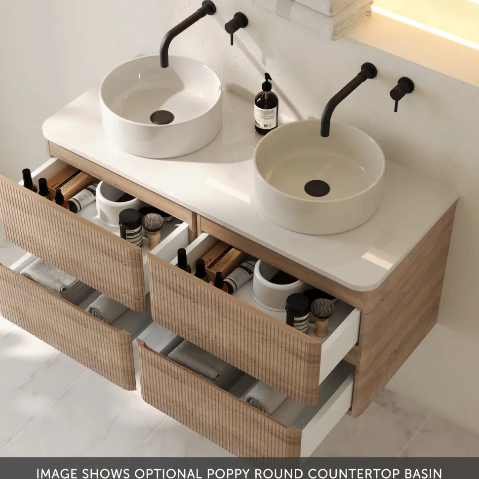 Drench Origin 1000mm Fluted Wall Mounted Vanity Unit & Countertop