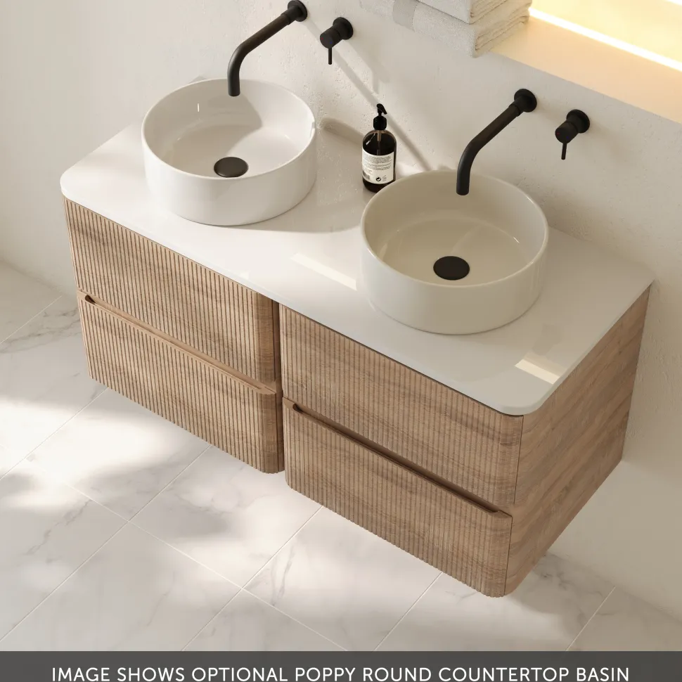 Drench Origin 1000mm Fluted Wall Mounted Vanity Unit & Countertop