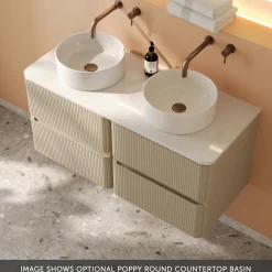 Drench Origin 1000mm Fluted Wall Mounted Vanity Unit & Countertop