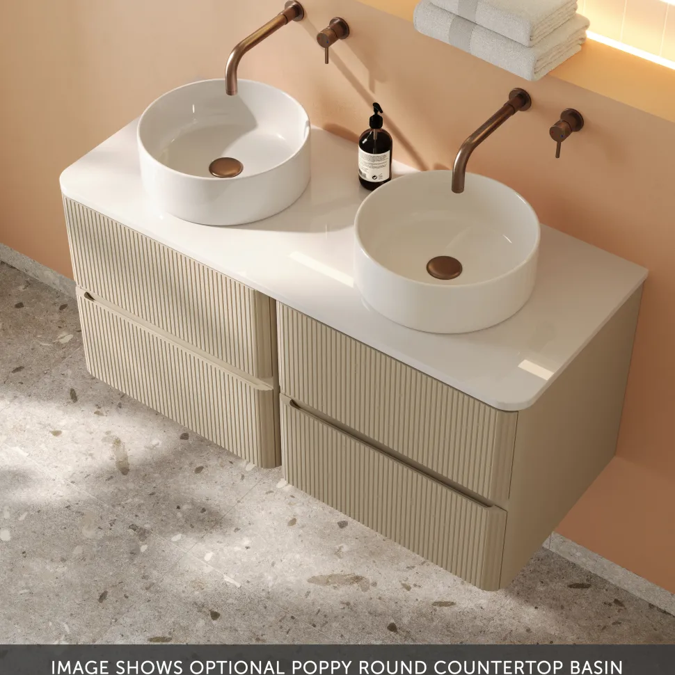 Drench Origin 1000mm Fluted Wall Mounted Vanity Unit & Countertop
