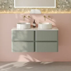 Drench Origin 1000mm Fluted Wall Mounted Vanity Unit & Countertop