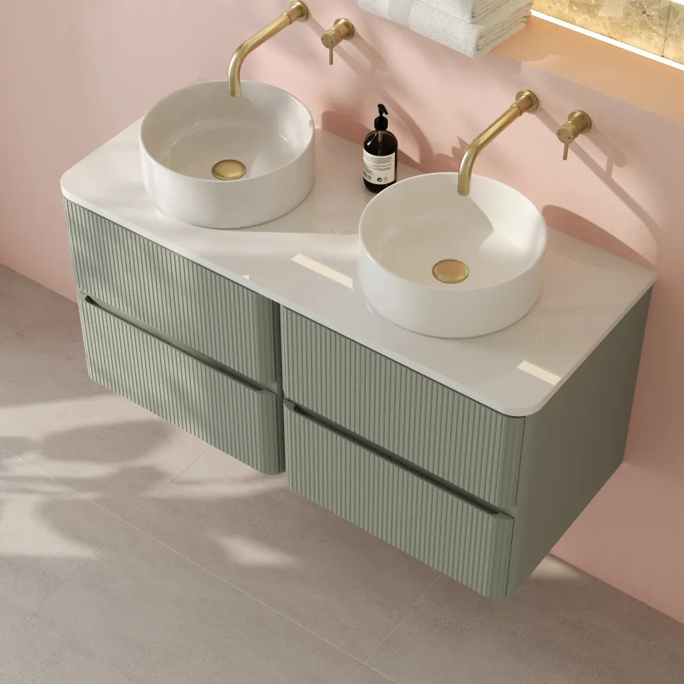 Drench Origin 1000mm Fluted Wall Mounted Vanity Unit & Countertop