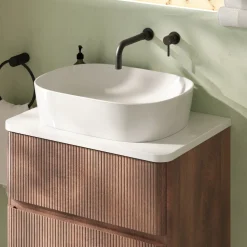 Drench Origin 600mm Fluted Wall Mounted Vanity Unit & Countertop