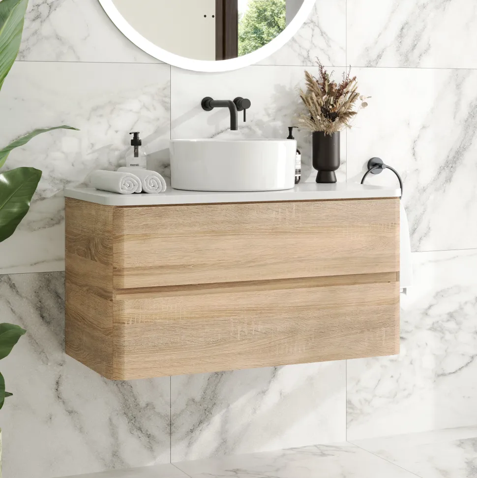 Drench Origin 900mm Wall Mounted Vanity Unit & Countertop