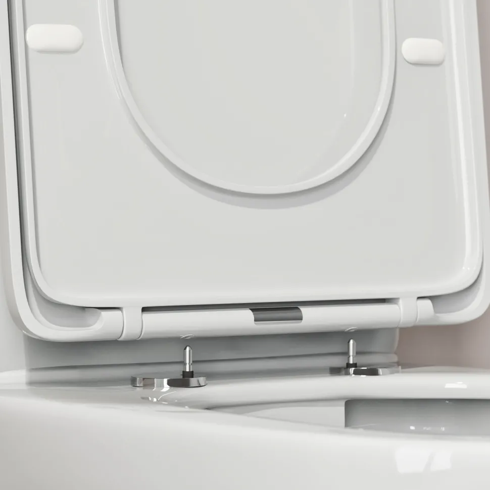 Drench Soft Close Round Wrap Over Toilet Seat With Quick Release Hinges