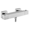 Drench Square Thermostatic Bar Valve - Bottom Outlet