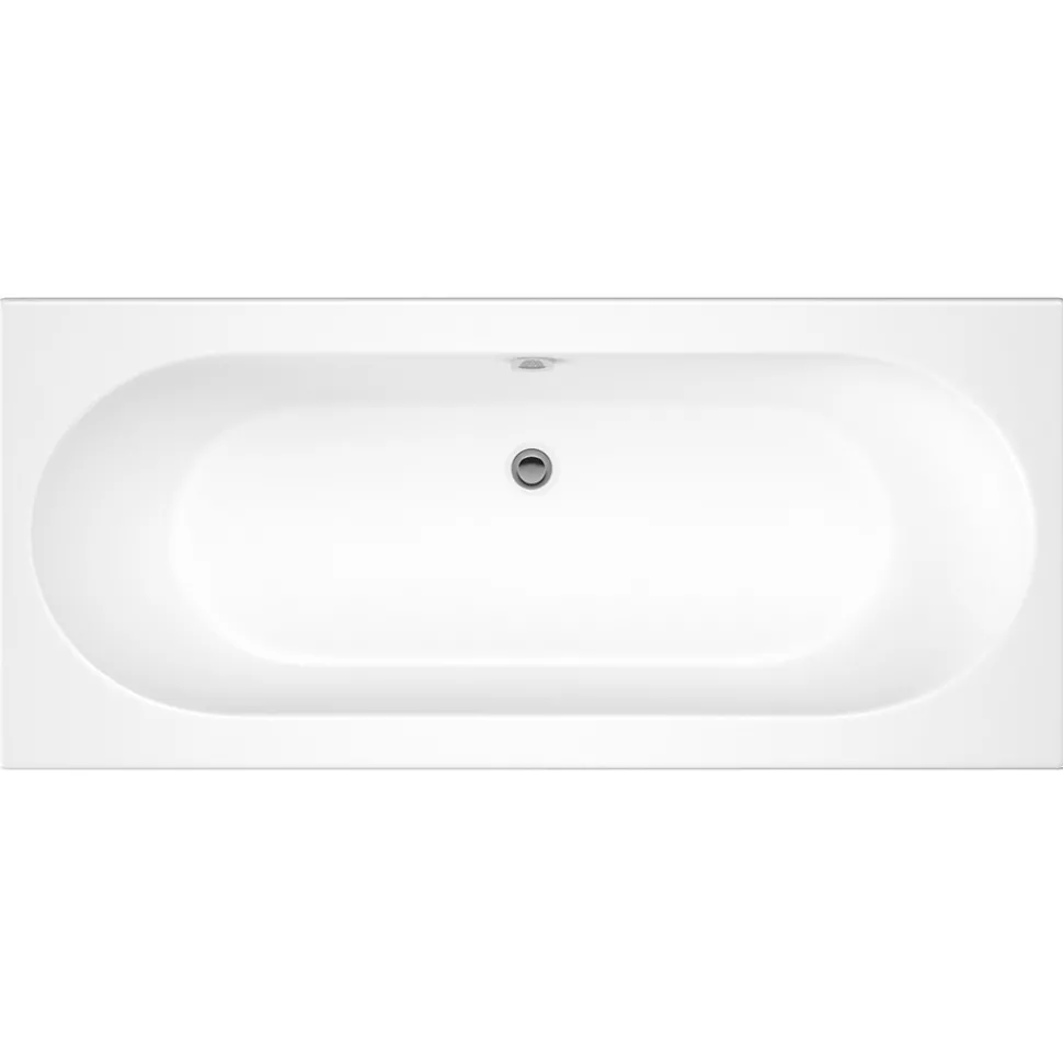 Drench Straight Double Ended Bath - Curved