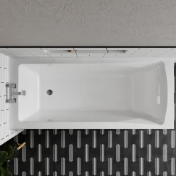 Drench Straight Single Ended Bath - Square
