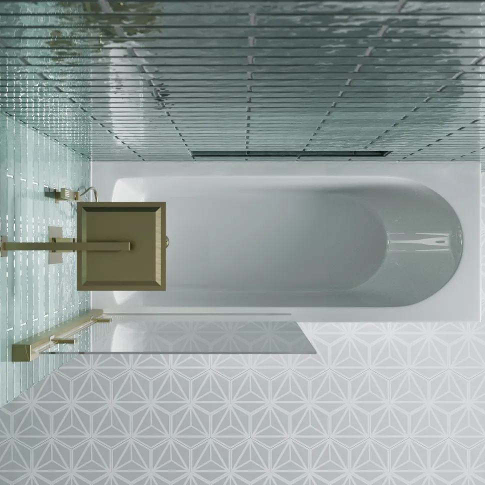 Drench Straight Single Ended Curved Bath & Shower Screen