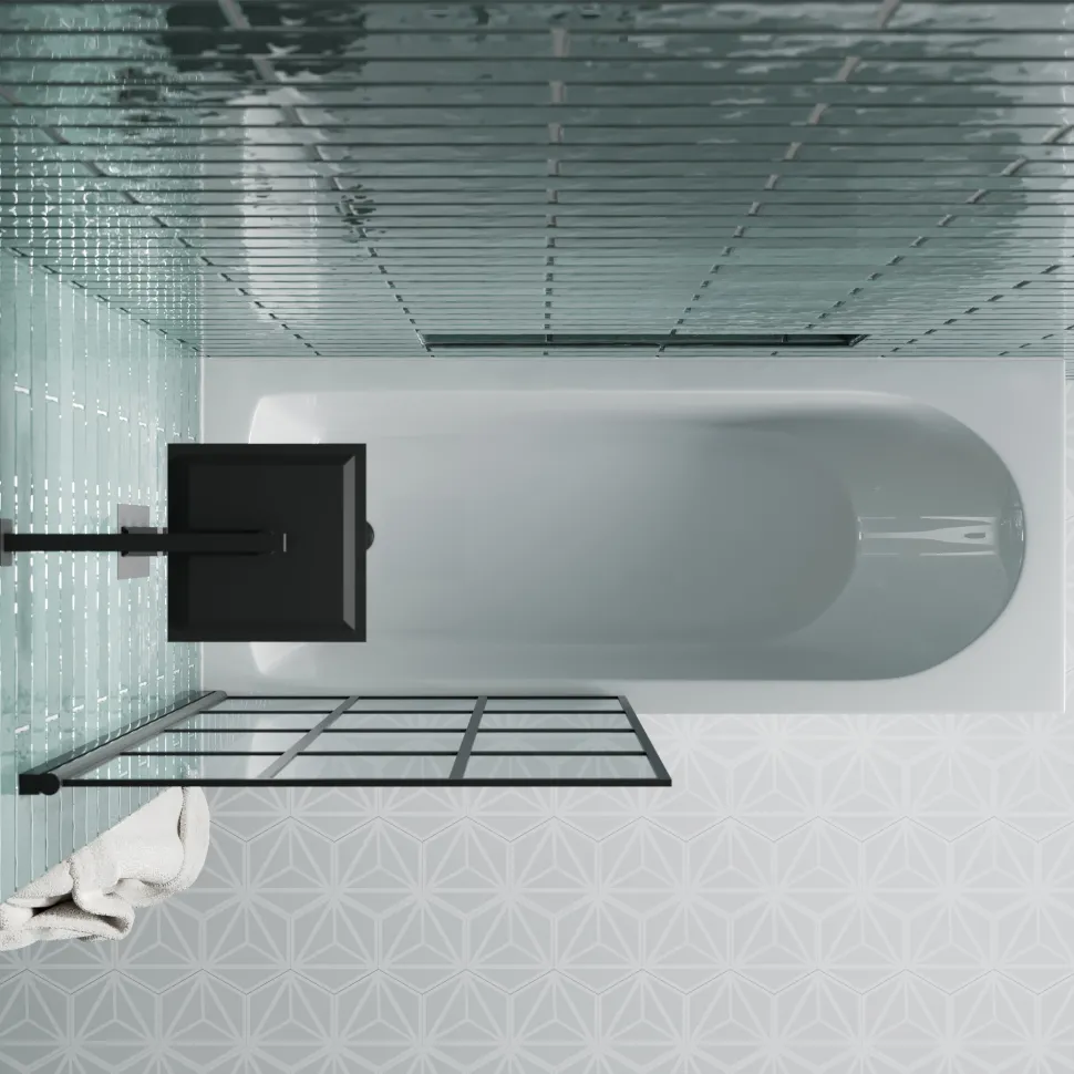 Drench Straight Single Ended Curved Bath & Shower Screen
