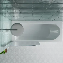 Drench Straight Single Ended Curved Bath & Shower Screen