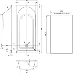 Drench Straight Single Ended Curved Bath & Shower Screen