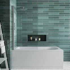 Drench Straight Single Ended Curved Bath & Shower Screen