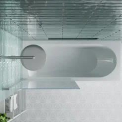 Drench Straight Single Ended Curved Bath & Shower Screen