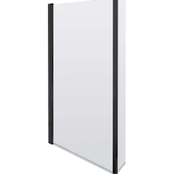Dylan Complete Matt Black Bathroom Suite with 1700mm L Shaped Shower Bath & Rimless Toilet