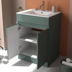 Dylan Complete Matt Black Bathroom Suite with Reinforced Shower Bath & Rimless Toilet
