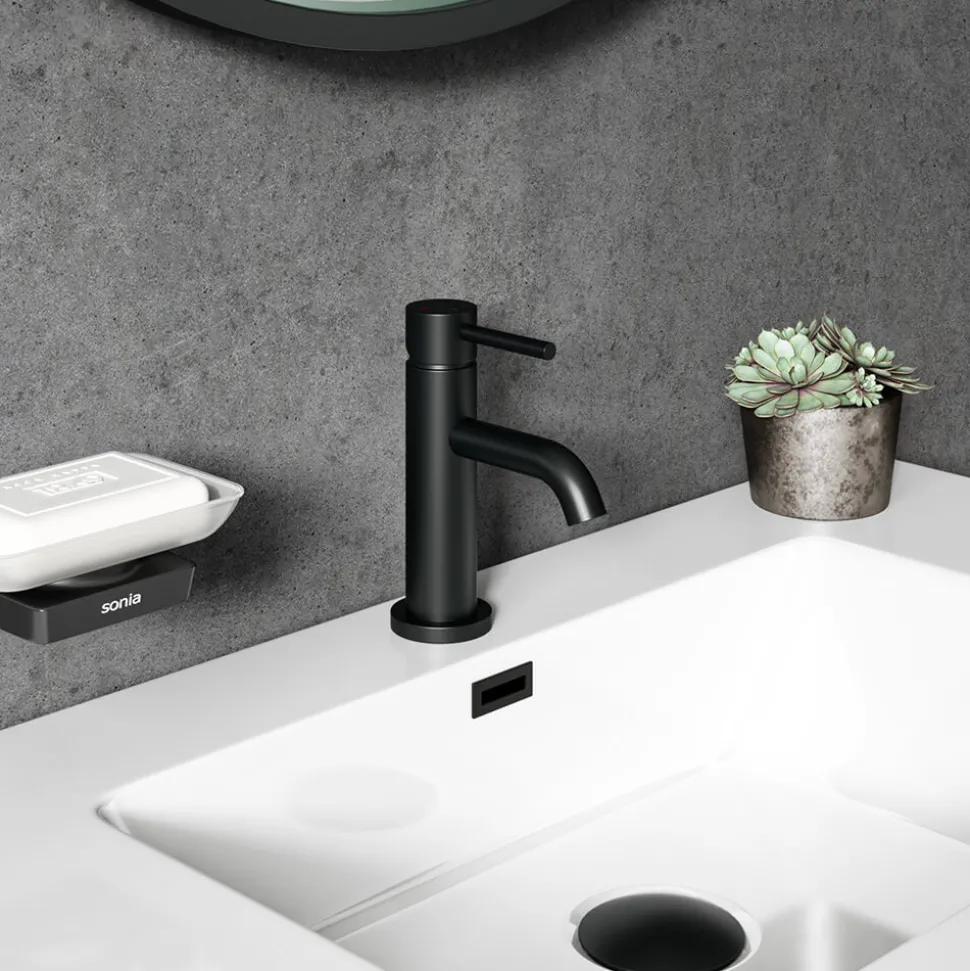 Dylan Complete Matt Black Bathroom Suite with Reinforced Shower Bath & Rimless Toilet