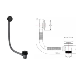 Dylan Complete Matt Black Bathroom Suite with Reinforced Shower Bath & Rimless Toilet