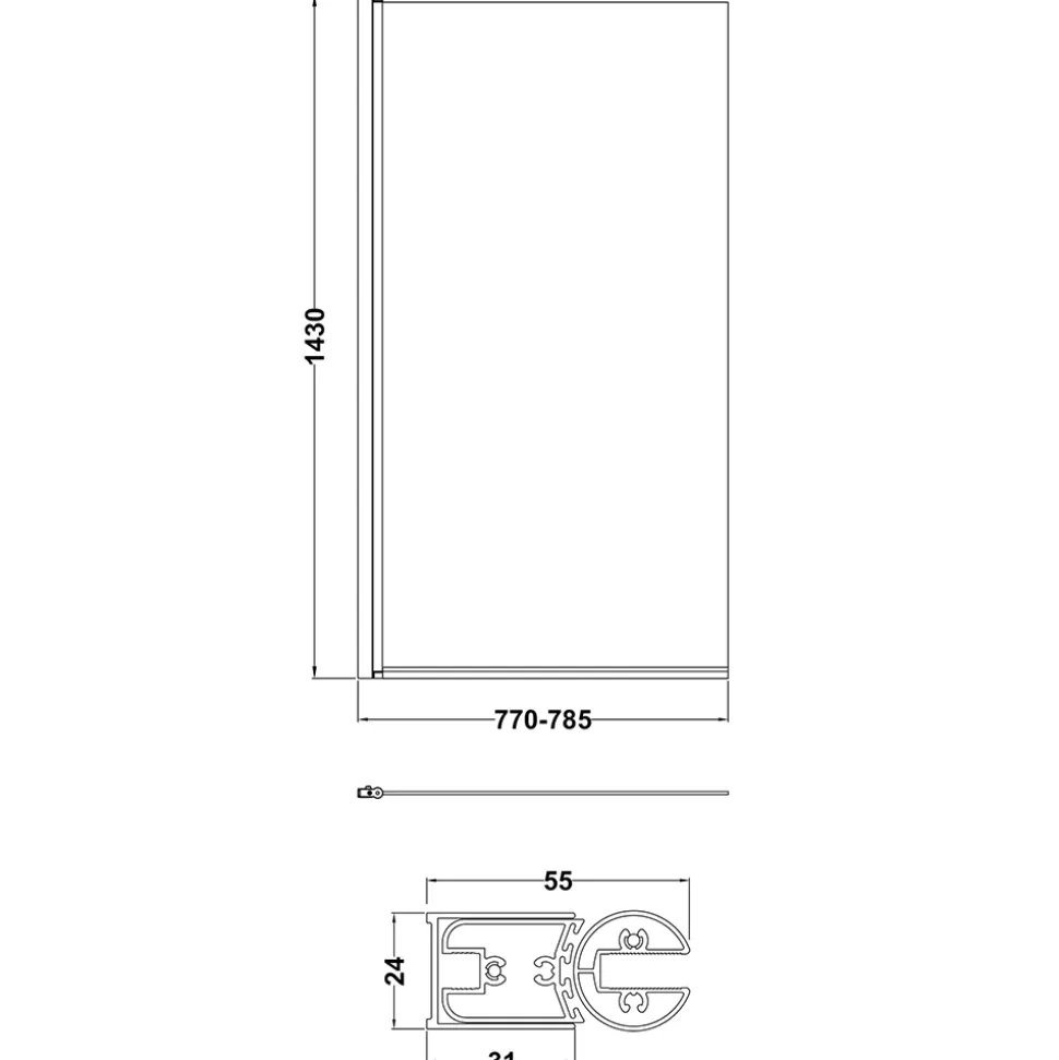 Dylan Complete Matt Black Bathroom Suite with Reinforced Shower Bath & Rimless Toilet