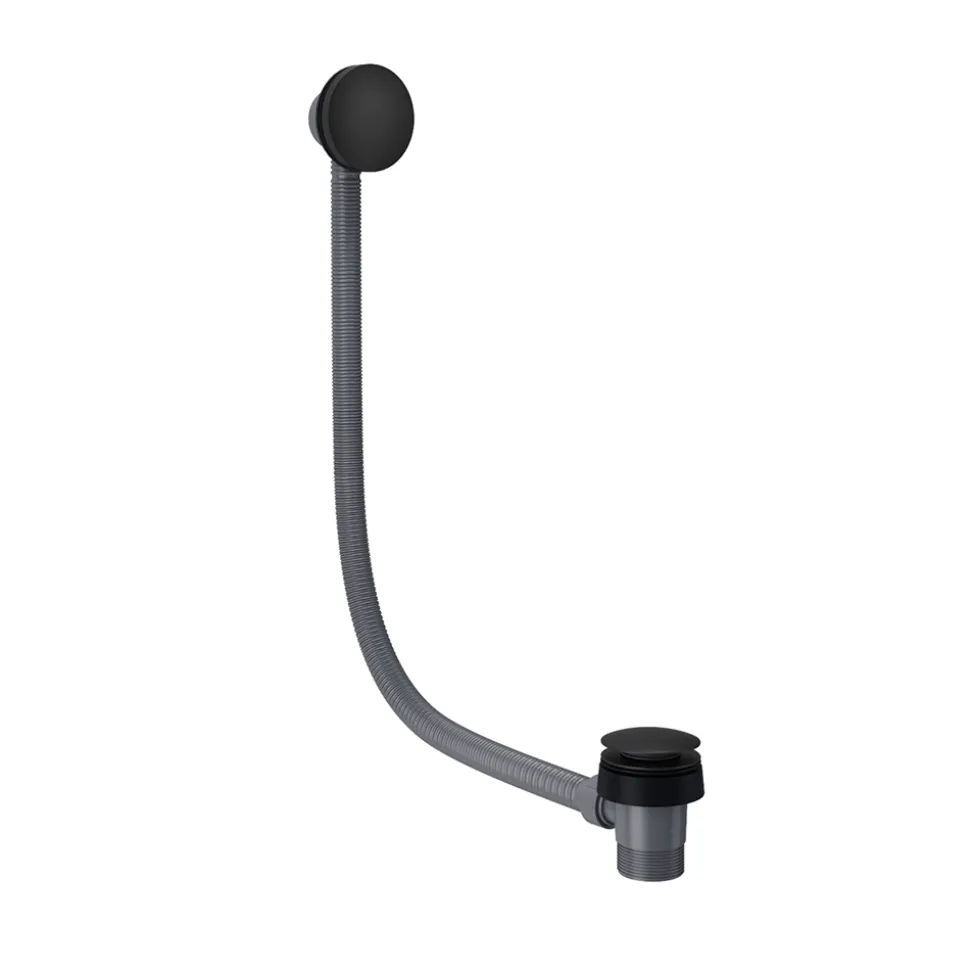 Dylan Complete Matt Black Bathroom Suite with Reinforced Shower Bath & Rimless Toilet