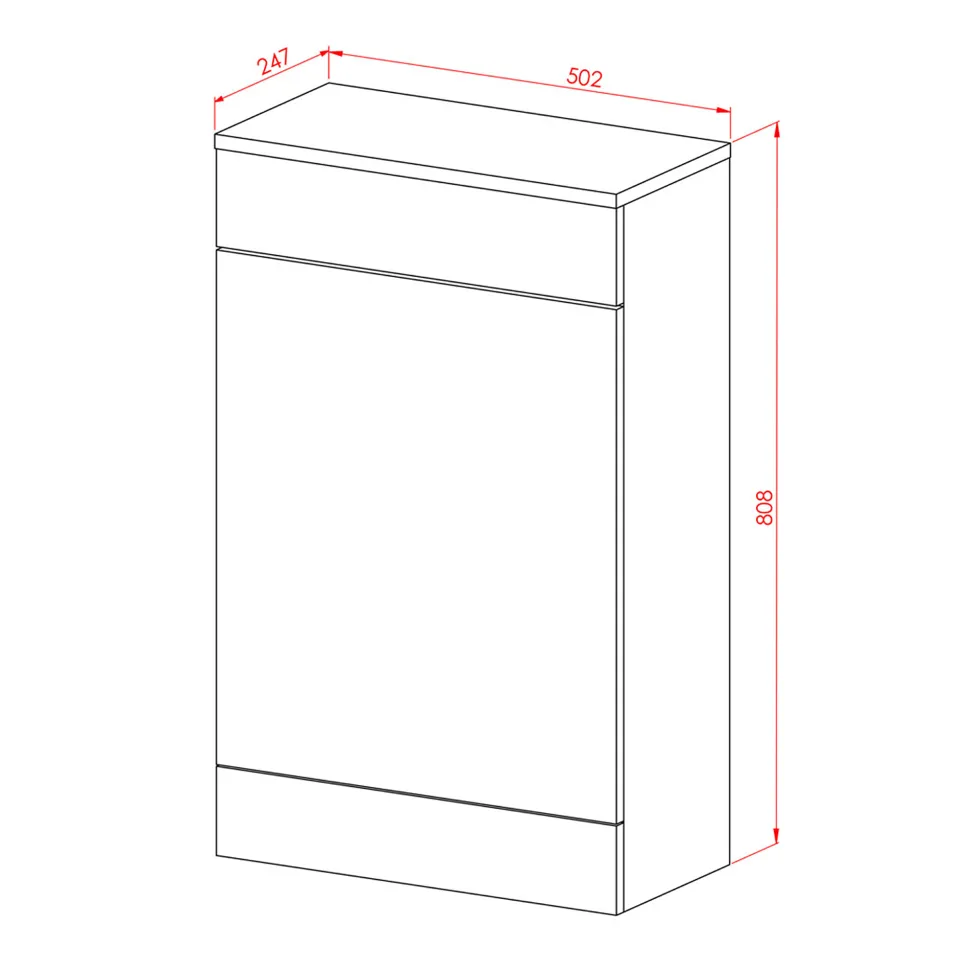Dylan 500mm Back to Wall Toilet Unit