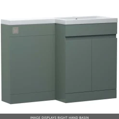 Dylan 1100mm Combination Basin & Toilet Unit - Green