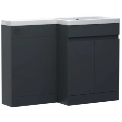Dylan 1100mm Combination Basin & Toilet Unit - Anthracite