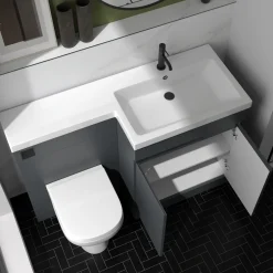 Dylan 1100mm Combination Basin & Toilet Unit - Anthracite