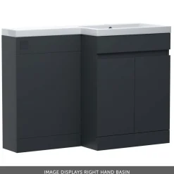 Dylan 1100mm Combination Basin & Toilet Unit - Anthracite