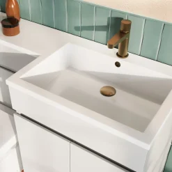 Dylan Waterproof 1100mm Combination Basin & Toilet Unit - Gloss White