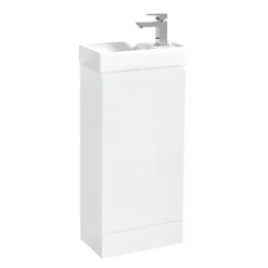 Dylan Waterproof 400mm Gloss White Cloakroom Vanity Unit & Basin