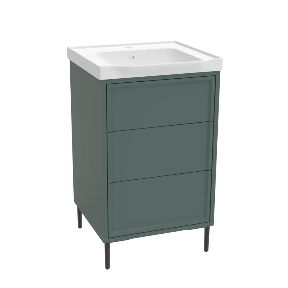 Elara 500mm Floorstanding Vanity Unit & Basin with Leg Set