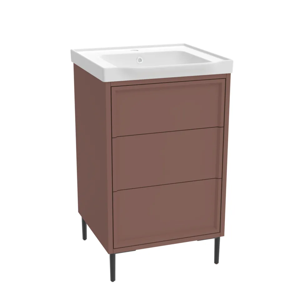 Elara 500mm Floorstanding Vanity Unit & Basin with Leg Set