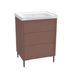 Elara 600mm Floorstanding Vanity Unit & Basin with Leg Set