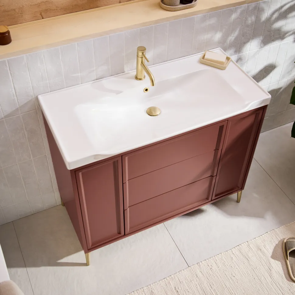 Elara 1000mm Floorstanding Vanity Unit & Basin with Leg Set