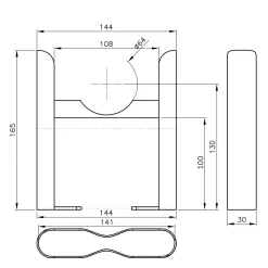 EliteHeat Column Traditional Radiator Floor Mounted Leg