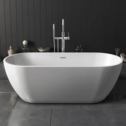 Ellie Acrylic White Freestanding Bath - 1650 x 700mm