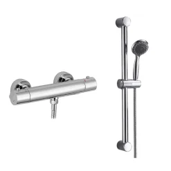 Eloise Thermostatic Bar Shower Valve & Slide Rail Kit
